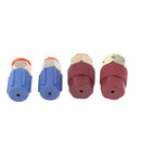 4 Sets High Low Side R12 to R134a Charging Port Adapter A/C Quick Coupling