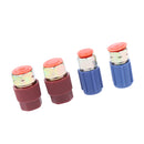 4 Sets High Low Side R12 to R134a Charging Port Adapter A/C Quick Coupling