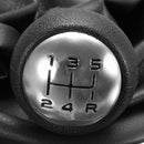 PU Leather Gear Shift Knob 5-Speed Black Cap for Peugeot 207 307 CC 308