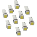 10pcs T5 5050 LED Car Interior Dash/Meter/Reading Door Step Map Light Lamps