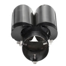 Stainless Steel Rear Curved Dual Exhaust Muffler Pipe Trim Tips Chrome Tail Fashion Design Style