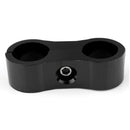 10 Pieces AN6 AN-6 13.4mm Braided Hose Separator Dual Mount Clamp Black
