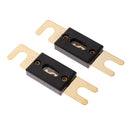 2 Pieces Gold Plated Midi Fuse Holder 100 Amp ANL Fuse Gauge Cable Inline