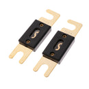 2 Pieces Gold Plated Midi Fuse Holder 100 Amp ANL Fuse Gauge Cable Inline