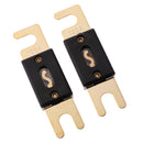 2 Pieces Gold Plated Midi Fuse Holder 100 Amp ANL Fuse Gauge Cable Inline