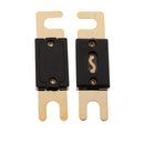 2 Pieces Gold Plated Midi Fuse Holder 100 Amp ANL Fuse Gauge Cable Inline
