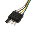 82cm 4 Pin RV Trailer Light Wiring Harness Line Plug Adapter Flat Cable Connector with Waterproof Cover