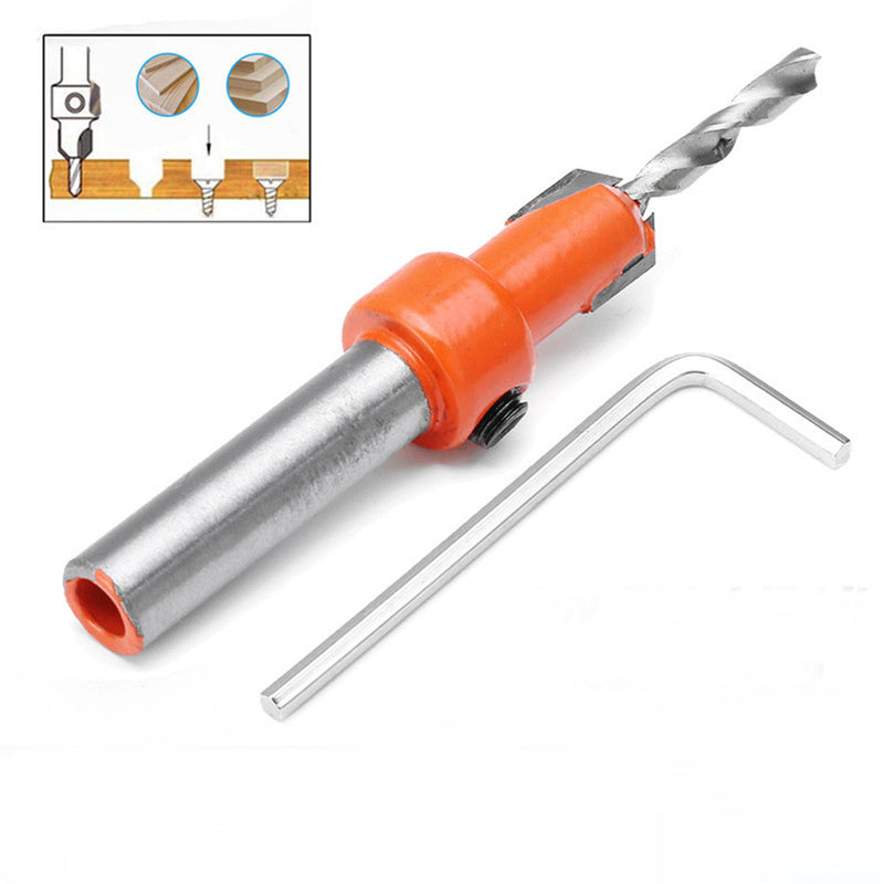 3.5x8mm Shank Hss Timber Woodworking Ti Countersink Drill Bit Set Wood Tool For Metal Wood Alloy