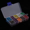 100 Pieces Vehicles Insurance Insert Blade Fuse + 5 Inline Fuse Holder 16AWG