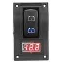 High Quality DC 12V Car Boat Dual Battery Test Panel Rocker Switch LED