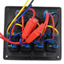 High Quality 4 GANG Rocker Switch Panel Circuit Breaker Dual LED Car Boat