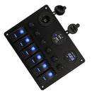 Great Performance 6Gang Car Marine Boat Circuit On/Off Rocker Switch Panel