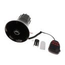 2 Ohm 50W Durable Car 7 Tone Alarm Horn Siren Mic PA Speaker 105db Black