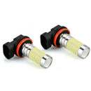 2 Pieces H11 LED Fog Light Bulbs W/ Projector 1200 Lumens 6000K Xenon White