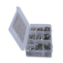100x Stainless Steel Single Ear Hydraulic Hose Pipe Clamps Fuel Oil Line O-Clips Conversion Kit