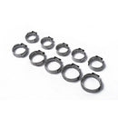 100x Stainless Steel Single Ear Hydraulic Hose Pipe Clamps Fuel Oil Line O-Clips Conversion Kit