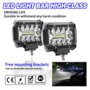 High Quality 4inch LED Work Light Bar Spot Flood Triple Row Driving Lamp 60W