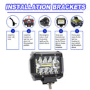 High Quality 4inch LED Work Light Bar Spot Flood Triple Row Driving Lamp 60W