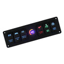 Universal 6 Gang 12V Car Marine RV Rocker Switch Panel Circuit Breaker LED Voltmeter