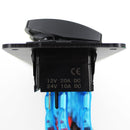 Universal 6 Gang 12V Car Marine RV Rocker Switch Panel Circuit Breaker LED Voltmeter