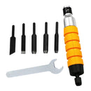 Easy And Convenient Wood Chisel Carving Tool Chuck Attachment For Electric Drill Flexible Shaft - Pack of 7 Pieces with 5 Blades and 1 Spanner