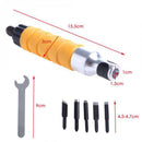 Easy And Convenient Wood Chisel Carving Tool Chuck Attachment For Electric Drill Flexible Shaft - Pack of 7 Pieces with 5 Blades and 1 Spanner
