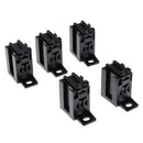 5 Pieces 5Pin 60A PCB Relay Holder Board Mount Socket with Terminals Black