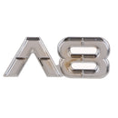 Motorcycle Car Rear Decorative Decal Badge Sticker 3D ''V8'' Silver