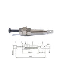 2pcs Universal Car Truck Door Trunk Alarm Light Hood Jamb Pin Switch Bonnet Length: 70mm / 2.75