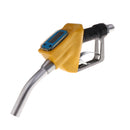Car 1'' Thread Automatic Fueling Nozzle With Digital Flow Meter Yellow