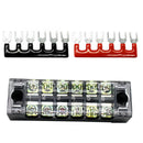 600V 15A 6 Positions Double Row Screw Terminal Block and 6P Strips Kits