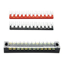 600V 15A 12 Positions Barrier Strips Dual Row Screw Electric Terminal Blocks