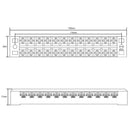600V 15A 12 Positions Barrier Strips Dual Row Screw Electric Terminal Blocks