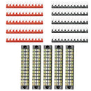5 Sets 600V 15A Double Row 12-Positions Screw Terminal Barrier Strip Blocks