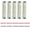 5 Sets 600V 15A Double Row 12-Positions Screw Terminal Barrier Strip Blocks