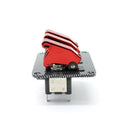 Car 12V 20A Ignition Engine Toggle Switch with Red Covers Carbon Fiber Panel