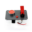 Car Marine Boat RV Start Push Button + Toggle Switch With Red Cover Panel