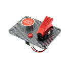 Car Marine Boat RV Start Push Button + Toggle Switch With Red Cover Panel