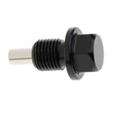 M12 X1.5mm Black Magnetic Oil Pan Drain Filter Adsorb Plug Bolt Crush Washer