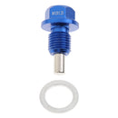 Car M12x1.5mm Magnetic Engine Oil Drain Plug Nut Screw Washer Blue