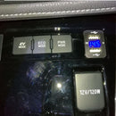 5V 2.1A Dual USB Power Chargers With Red LED Voltmeter For Toyota
