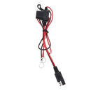 Pair Battery Alligator Clip 2 Ring to SAE 16 Gauge 2-Pin Cord Cable 10A Fuse