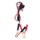Pair Battery Alligator Clip 2 Ring to SAE 16 Gauge 2-Pin Cord Cable 10A Fuse