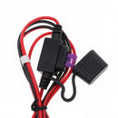 Pair Battery Alligator Clip 2 Ring to SAE 16 Gauge 2-Pin Cord Cable 10A Fuse