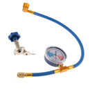 High Quality R134A A/C Air Conditioning Recharge Hose Pipe w/ Gauge Blue
