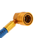 High Quality R134A A/C Air Conditioning Recharge Hose Pipe w/ Gauge Blue