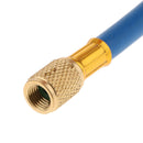 High Quality R134A A/C Air Conditioning Recharge Hose Pipe w/ Gauge Blue