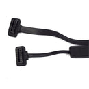 OBD 2 OBD II 8Pin To 16Pin Dual Y Flat Thin Diagnostic 35cm Cable Adapte