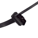 OBD 2 OBD II 8Pin To 16Pin Dual Y Flat Thin Diagnostic 35cm Cable Adapte