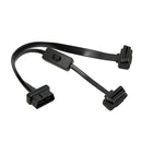 OBD 2 OBD II 8Pin To 16Pin Dual Y Flat Thin Diagnostic 35cm Cable Adapte